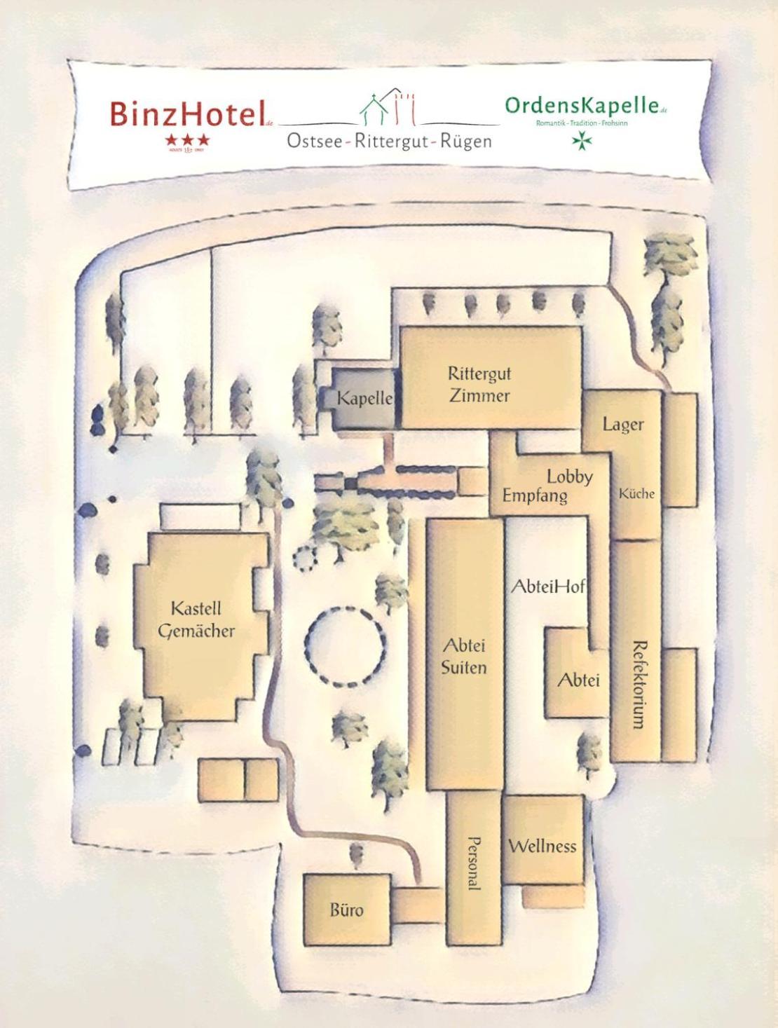 Ostsee-Rittergut-Ruegen Mit Binzhotel & Ordenskapelle & Romantikgut ภายนอก รูปภาพ